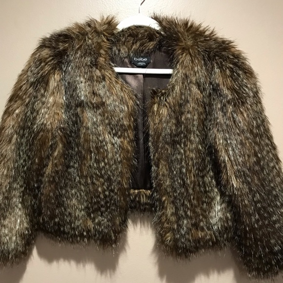 bebe Jackets & Blazers - BEBE Faux Fur Coat, Size Small